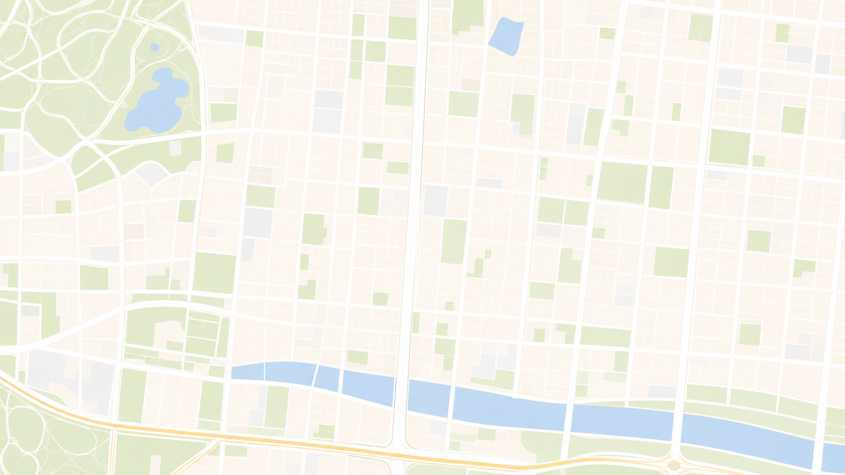 非实时城市地图布局示意